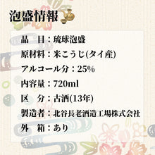 画像をギャラリービューアに読み込む, 北谷長老古酒ブレンド 13年25度720ml