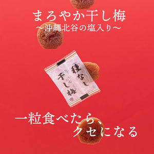 【沖縄産】種なし まろやか干し梅 1袋 石垣の塩使用 塩分控えめ おやつやお茶うけに 個包装 便利な大容量パック しょっぱい甘い梅 熱中症対策