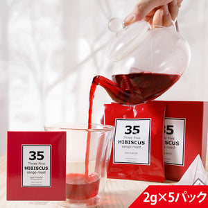 35コーヒー ハイビスカスティー テトラバック 2g×5P | Three Five HIBISCUS ティーパック ハイビスカス紅茶 ハーブティー お茶 ギフト 健康飲料 カフェインフリー リラックス ハイビスカス茶 オーガニック アイス アフタヌーン ティータイム